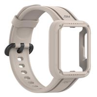 Siliconen sportband met case - Beige - Xiaomi Redmi Watch 2 (Lite) - thumbnail