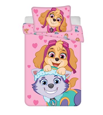 Paw Patrol peuterdekbedovertrek Skye & Everest - roze - 100 x 135 cm