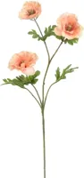 Pure Royal kunsttak klaproos 72cm oranje - thumbnail