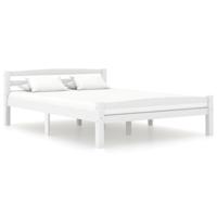 Bedframe massief grenenhout wit 120x200 cm - thumbnail