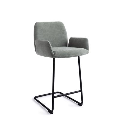 Jesper Home Barstoel 'Misaki' Arch Black, kleur Blue Breezy (zithoogte 65cm)