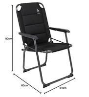 Bo-camp Copa Rio Classic Air Stoel Zwart - thumbnail