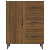 Dressoir 69,5x34x90 cm bewerkt hout bruineikenkleurig - thumbnail