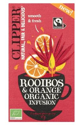 Clipper rooibos & orange bio (4x 20 stuks)
