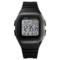 SKMEI 1278 modieuze buiten 50m waterdichte digitale horloge Student Sport Wrist Watch ondersteuning 5 groep wekkers (Titanium) - thumbnail