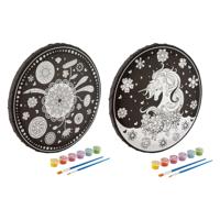 Creative Craft Group Schilderen op nummer rond, 9dlg. - thumbnail