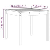 5-delige Tuinset massief grenenhout wit - thumbnail