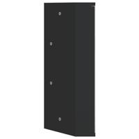 Badkamerkast met spiegel 30x24x60 cm zwart - thumbnail