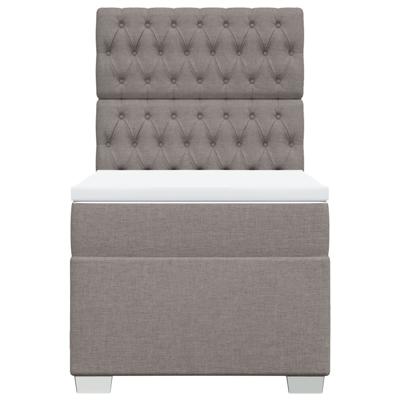 Boxspring met matras stof taupe 120x200 cm - thumbnail