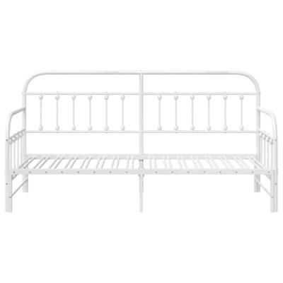 Bedframe voor een daybed met hoofdeinde Wit 75 x 190 cm Staal