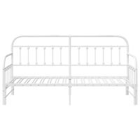 Bedframe voor een daybed met hoofdeinde Wit 75 x 190 cm Staal - thumbnail