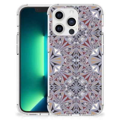 iPhone 13 Pro Max Anti-Shock Hoesje Flower Tiles iPhone 13 Pro Max Anti-Shock Hoesje Flower Tiles