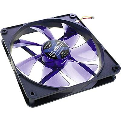 NoiseBlocker BlackSilent XK1 PC-ventilator Zwart, Blauw (transparant) (b x h x d) 140 x 140 x 25 mm