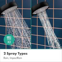 hansgrohe Activera S doucheset 95 - 2jet - EcoSmart unica - met glijstang 65cm - mat zwart 28044670 - thumbnail