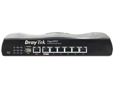 Draytek Vigor 2927 bedrade router Gigabit Ethernet Zwart