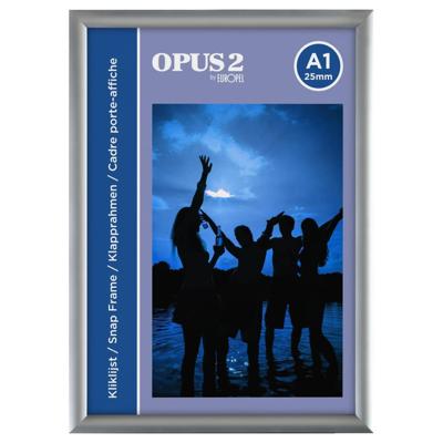 Europel clicklijst, lijst 25mm A2, zilverkleurig posterframe