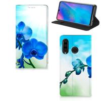 Huawei P30 Lite New Edition Smart Cover Orchidee Blauw - Cadeau voor je Moeder - thumbnail