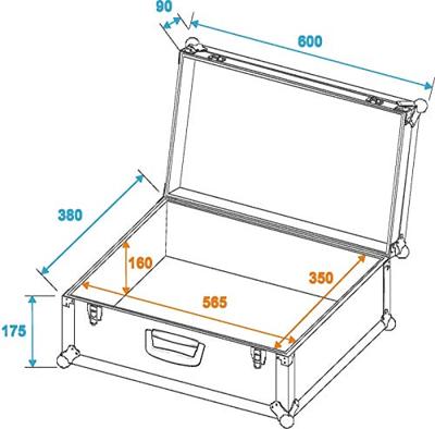 Roadinger Universal Case alu Flightcase (l x b x h) 270 x 600 x 390 mm - thumbnail