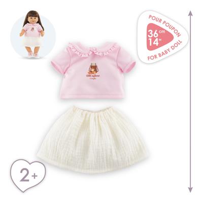 Corolle t-shirt met jurkje kleine ontdekker - 36cm