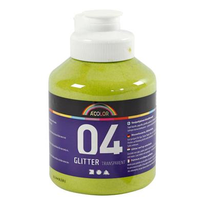 Creativ Company Acrylverf glitter voor kinderen - lime groen, 500ml