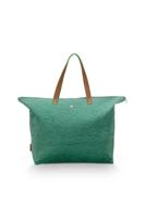 Pip Studio Tote Bag Velvet Quiltey Days Groen - thumbnail
