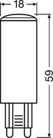 OSRAM HOMELIGHTING 4058075432451 LED-lamp Energielabel E (A - G) G9 Ballon 4.5 W = 50 W Warmwit (Ø x l) 17 mm x 55 mm 1 stuk(s) - thumbnail
