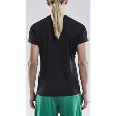 Craft 1905567 Progress Contrast Jersey W - Black/Team Green - XL