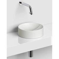 Clou Vale Rond Fontein Zonder Kranenbank Met Geïntegreerde Afvoer Wit Mat Keramiek 22 cm - thumbnail
