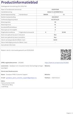 Eagle F1 Asymmetric 6 XL VW