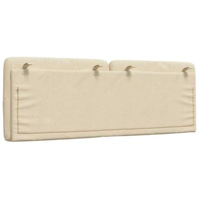 Hoofdbordkussen 140 cm stof crmekleurig