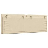 Hoofdbordkussen 140 cm stof crmekleurig - thumbnail