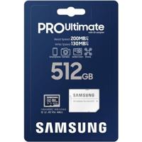Samsung PRO Ultimate microSD-kaart 512 GB Class 3 UHS-I , v30 Video Speed Class, A2 Application Performance Class Incl. USB-kaartlezer - thumbnail