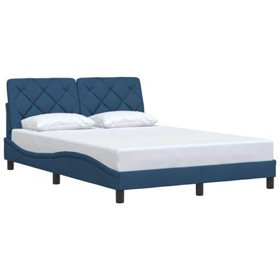 Bedframe zonder matras stof blauw 140x200 cm