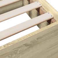 Bedframe met lades bewerkt hout sonoma eikenkleurig 200x200 cm - thumbnail