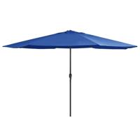 Parasol met metalen paal 390 cm azuurblauw - thumbnail