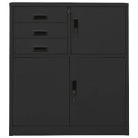 Kantoorkast 90x40x102 cm staal antracietkleurig - thumbnail