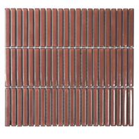 The Mosaic Factory Sevilla Mozaïektegel - 1.2x9.2cm - wand en vloertegel - glans - smoked cherry SEF12012 - thumbnail