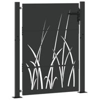 Tuinpoort met slot Zwart 105 x 125 cm Poedergecoat staal - thumbnail