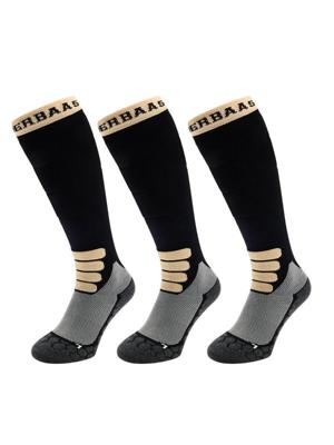 Poederbaas Skisokken Merinowol Pro 3-pack Zwart-35/38