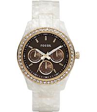 Horlogeband Fossil ES2794 Kunststof/Plastic Wit 18mm