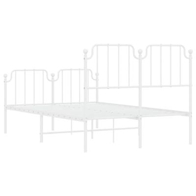 Bedframe met hoofd- en voeteneindemetaal wit 120x200 cm