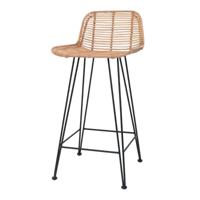 HKliving Rattan barkruk H66 natural - thumbnail