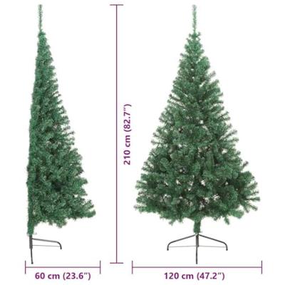 VidaXL Kunstmatig voorverlicht kerstboom met 300 led groen 210 cm pvc