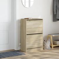 Schoenenkast 60x34x96,5 cm bewerkt hout sonoma eikenkleurig - thumbnail