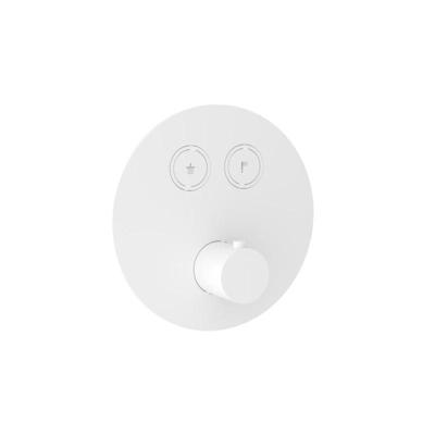 Douchethermostaat Hotbath Cobber Inbouw 2 Pushbuttons Rond Mat Wit (excl. inbouwdeel)