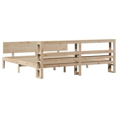 Bedframe met hoofdbord massief grenenhout 180x200 cm