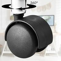 Casaria - Hoogte Verstelbaar Rolkruk 51- 65cm Zithoogte Zwart - thumbnail