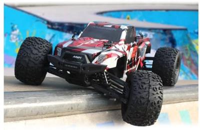 Maverick Quantum2 MT Flux 1/10th Rood/wit Brushless 1:10 RC auto Monstertruck 4WD RTR 2,4 GHz