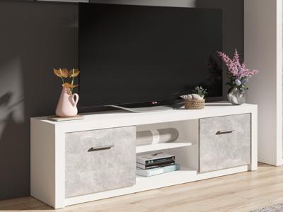 Tv-meubel GENJI 2 deuren beton/wit Tv-meubel GENJI 2 deuren beton/wit