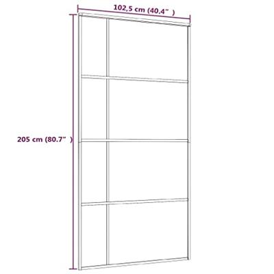 VidaXL Schuifdeur 102,5x205 cm mat esg-glas en aluminium wit